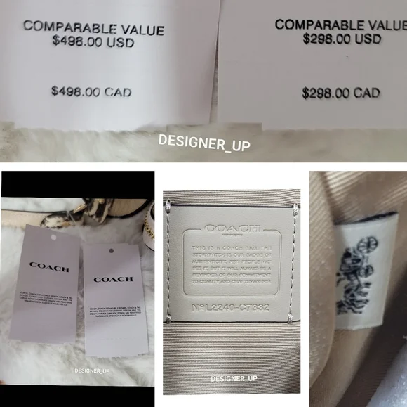 🦒 Coach 2 PCS SET Designer Shoulder Bag Purse Handbag Wallet  Signature - Picture 6 of 14